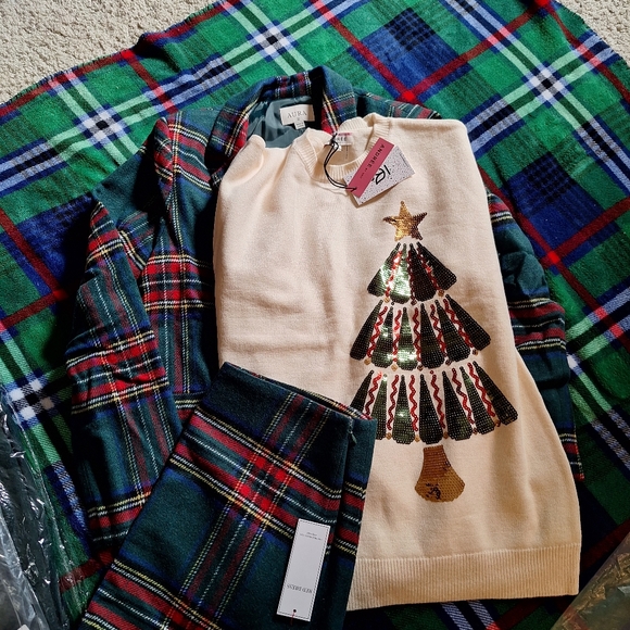 Aura brand size Medium Tartan blazer - Picture 4 of 6